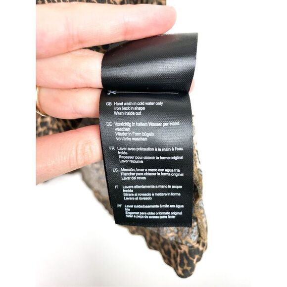 NWT Scotch & Soda Leopard V-neck Button-down Blouse - Picture 14 of 15